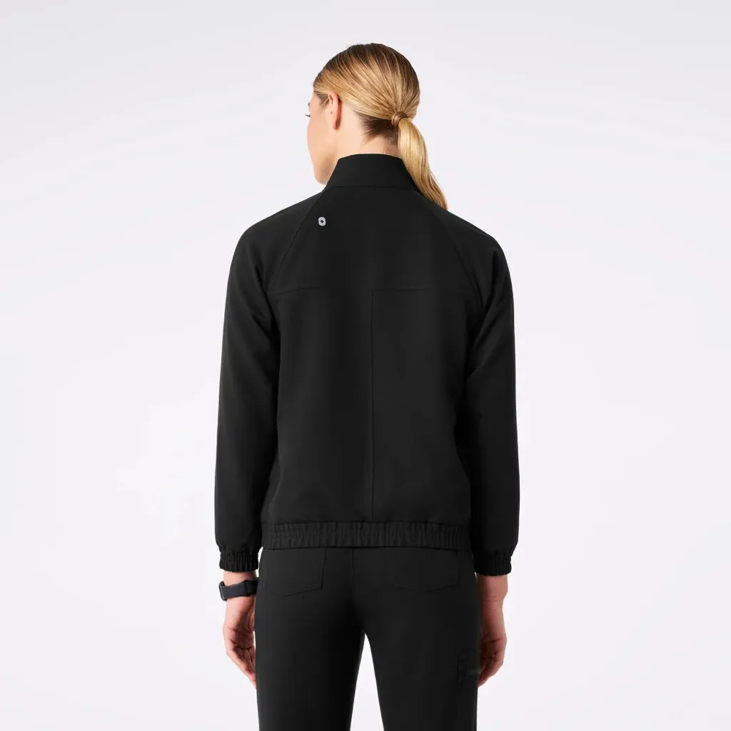 Figs Sydney Scrub Jacket in Black, Size Small - Image 8