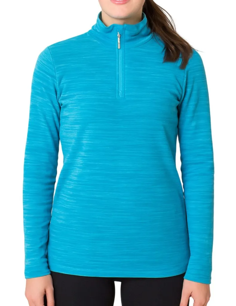 Mountain Warehouse Snowdon Melange Pullover Fleece Activewear Turquoise Size 8 - Image 1