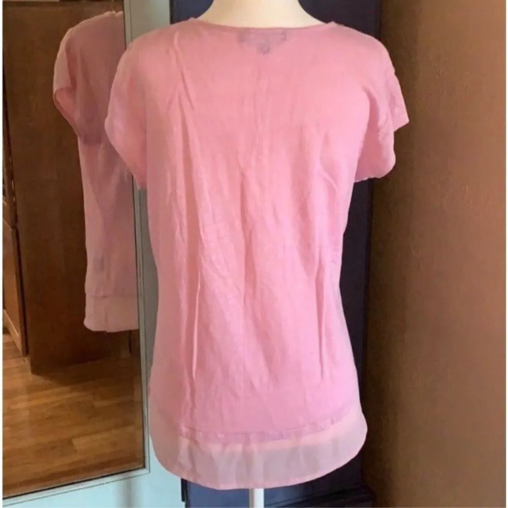 Sanctuary City Mix Linen Tee Size Small - Image 9