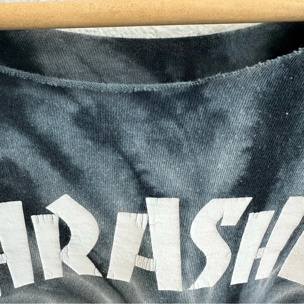 Thrasher Magazin Off the Shoulder Cropped Tee - Image 3