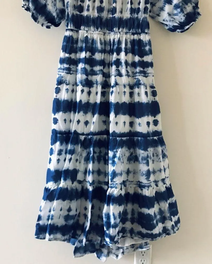 Mango MNG Cutout Open Back Tie Dye Cotton Dress - Image 6