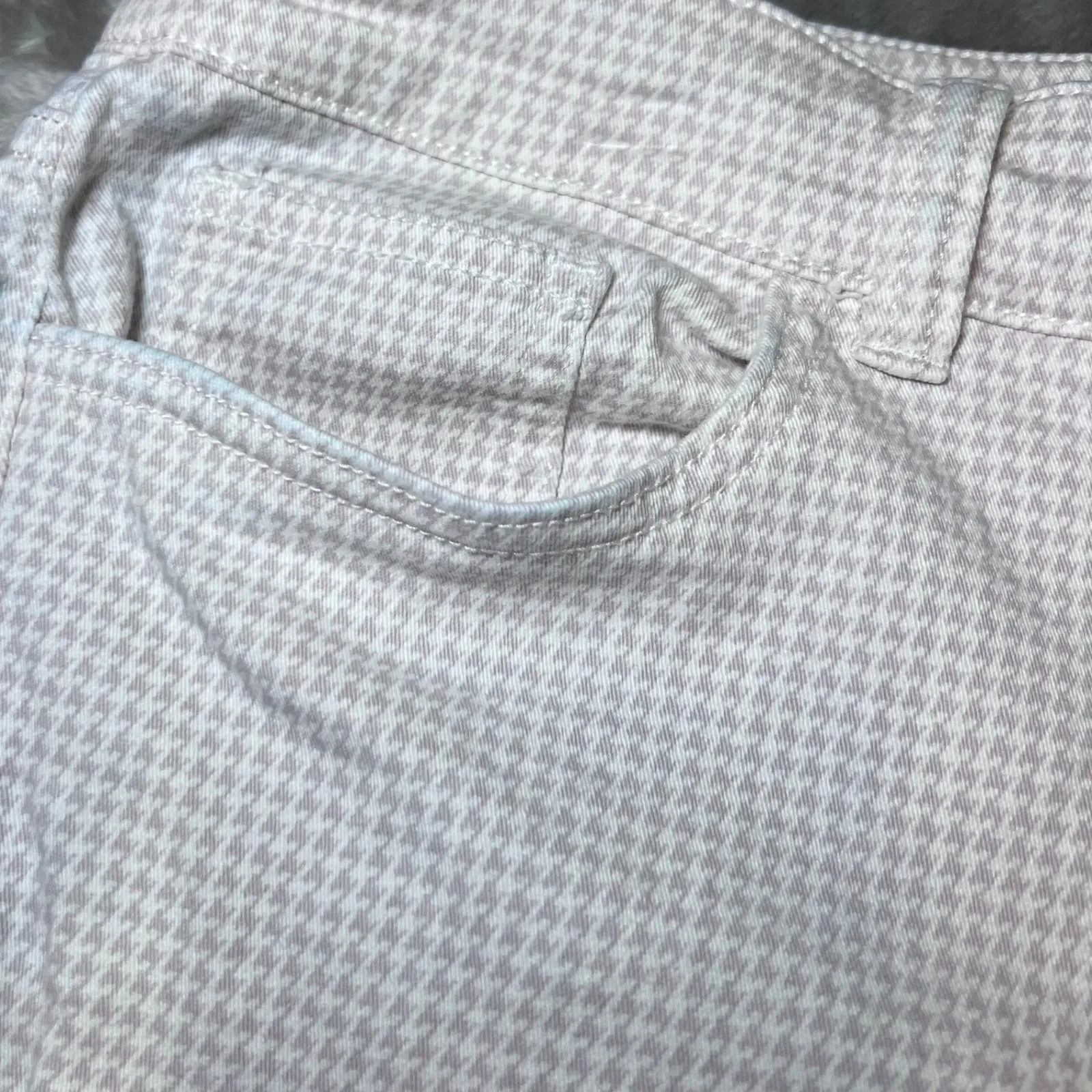 Chaps Ankle Pants Womens  12 Grey Gingham Check Stretch Casual Work Everyday - Image 8