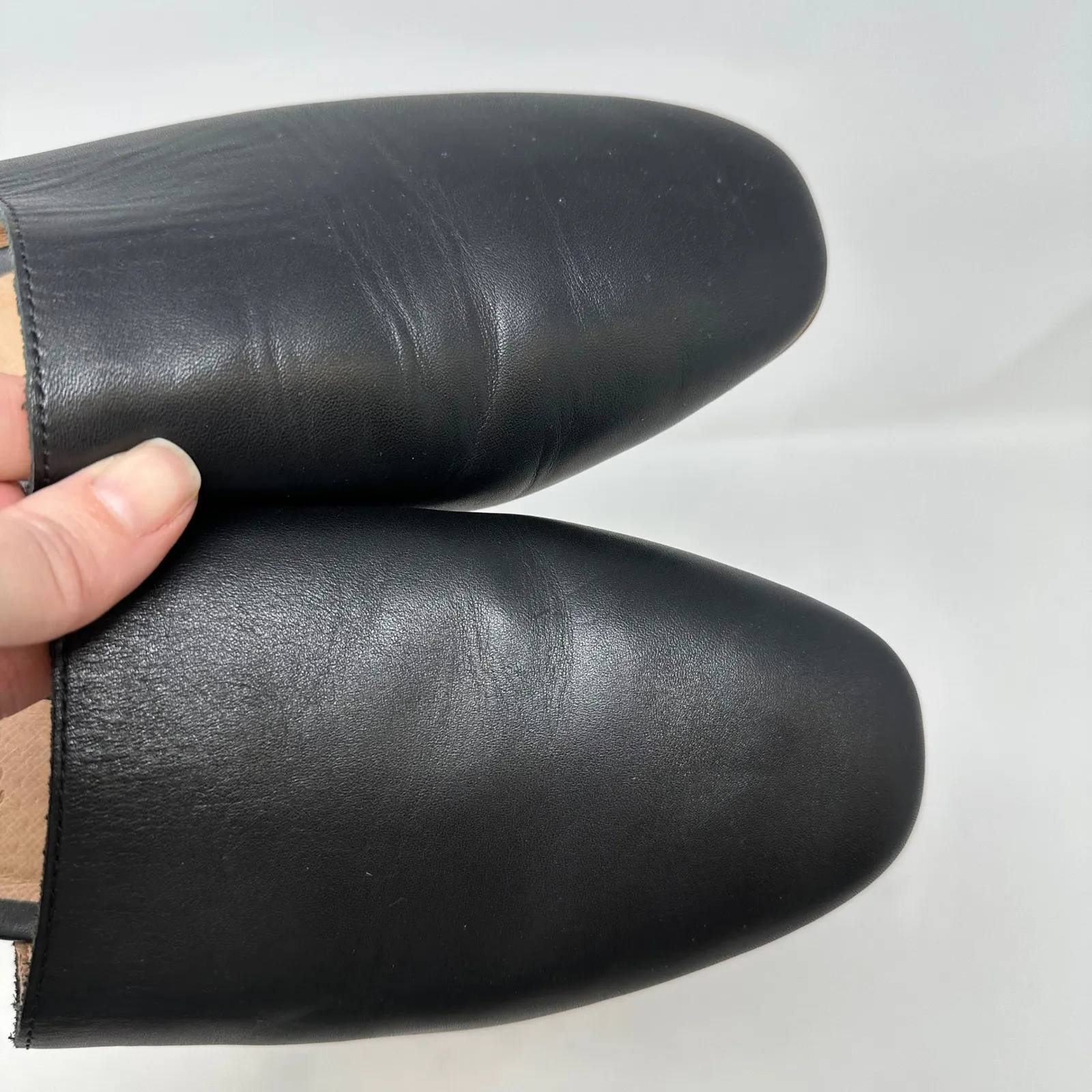 Madewell The Cory Leather Mule Black 7 - Image 4