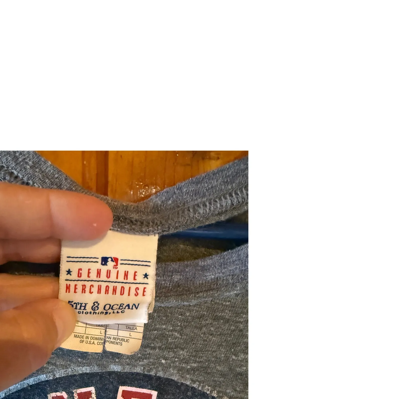 Minnesota Twins MLB Baseball Gray 3/4 Sleeve Raglan‎ T Shirt Womens Size L - Image 3