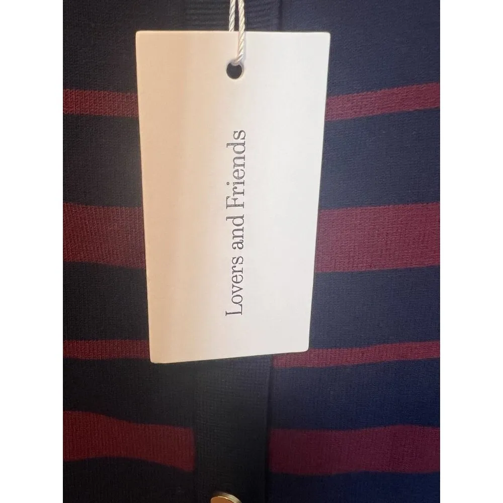 Lovers + Friends Revolve Alainna Striped Dress Size XS Red Navy Lightweight Knit - Image 9