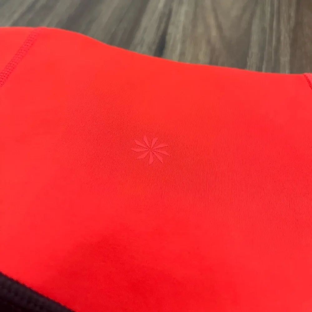 Athleta Tenacity 7/8 Tights Leggings | Burgundy/Orange | Small - Image 9