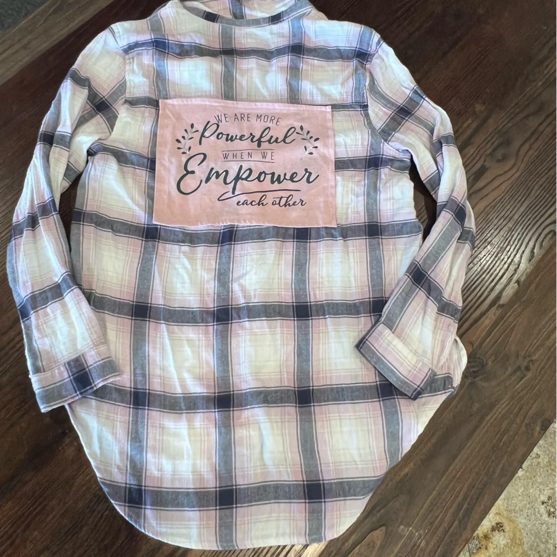 C&C california plaid flannel “we are more powerful when we empower each other” - Image 3
