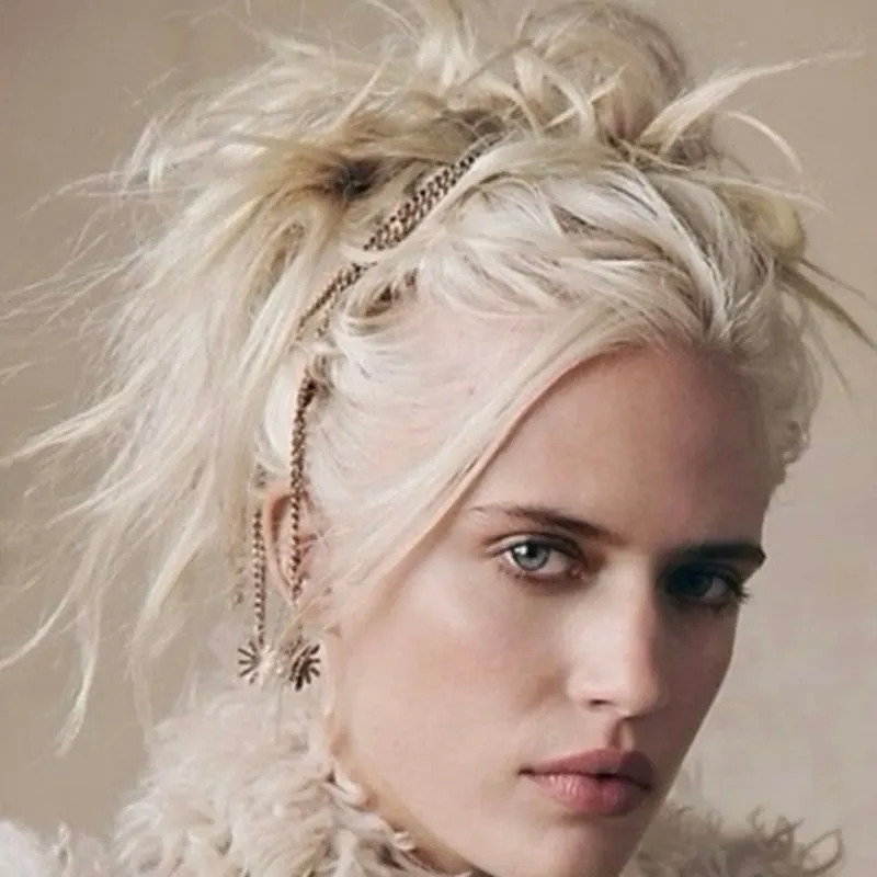 Free People Majestic Hair Piece Silver Black Bohemian Renaissance Medieval - Image 13