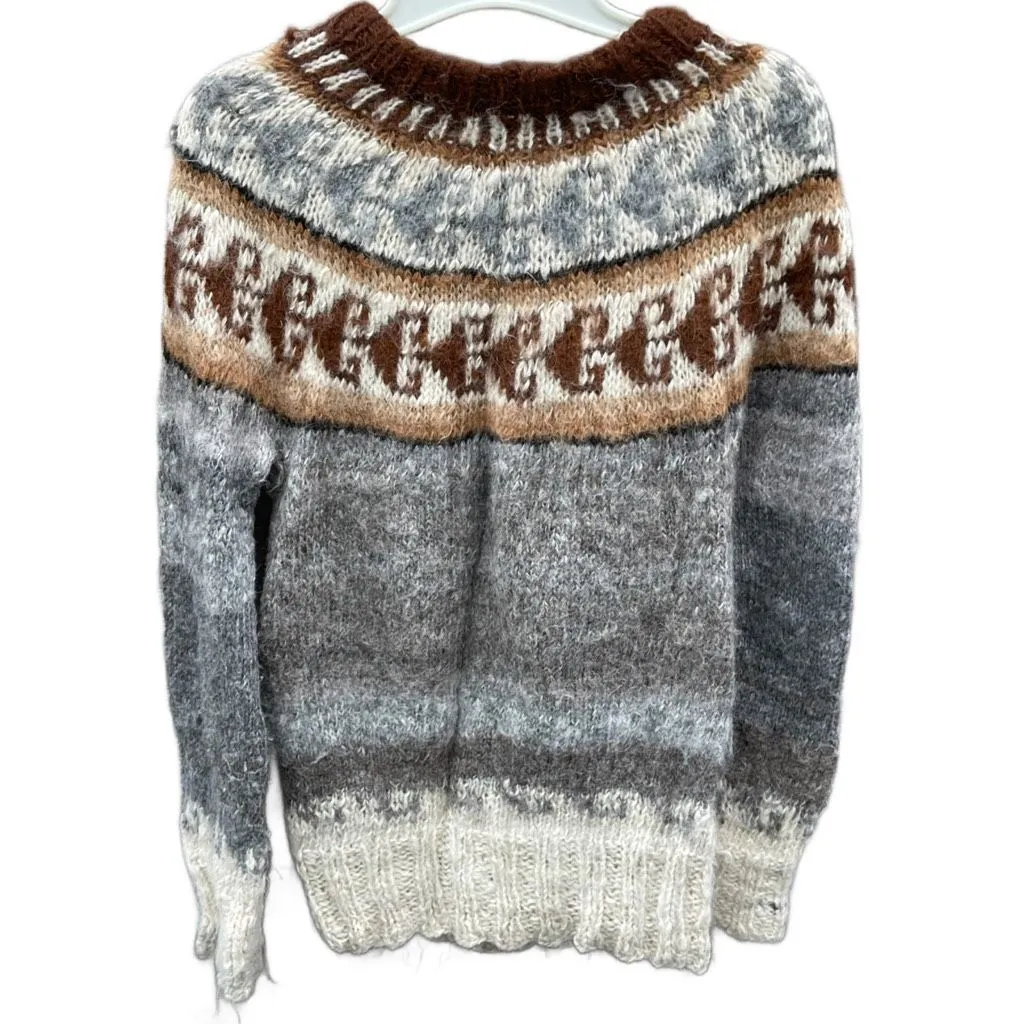 Aries Export size Medium 100% Alpaca made in Peru sweater. Brown - Image 4