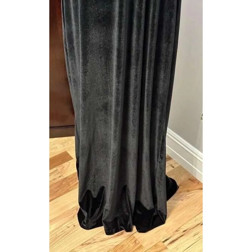 Zelie For She Womens Blouson Dress Black Velour Stretch Sleeveless 2XL (b5) Size 2X - Image 4