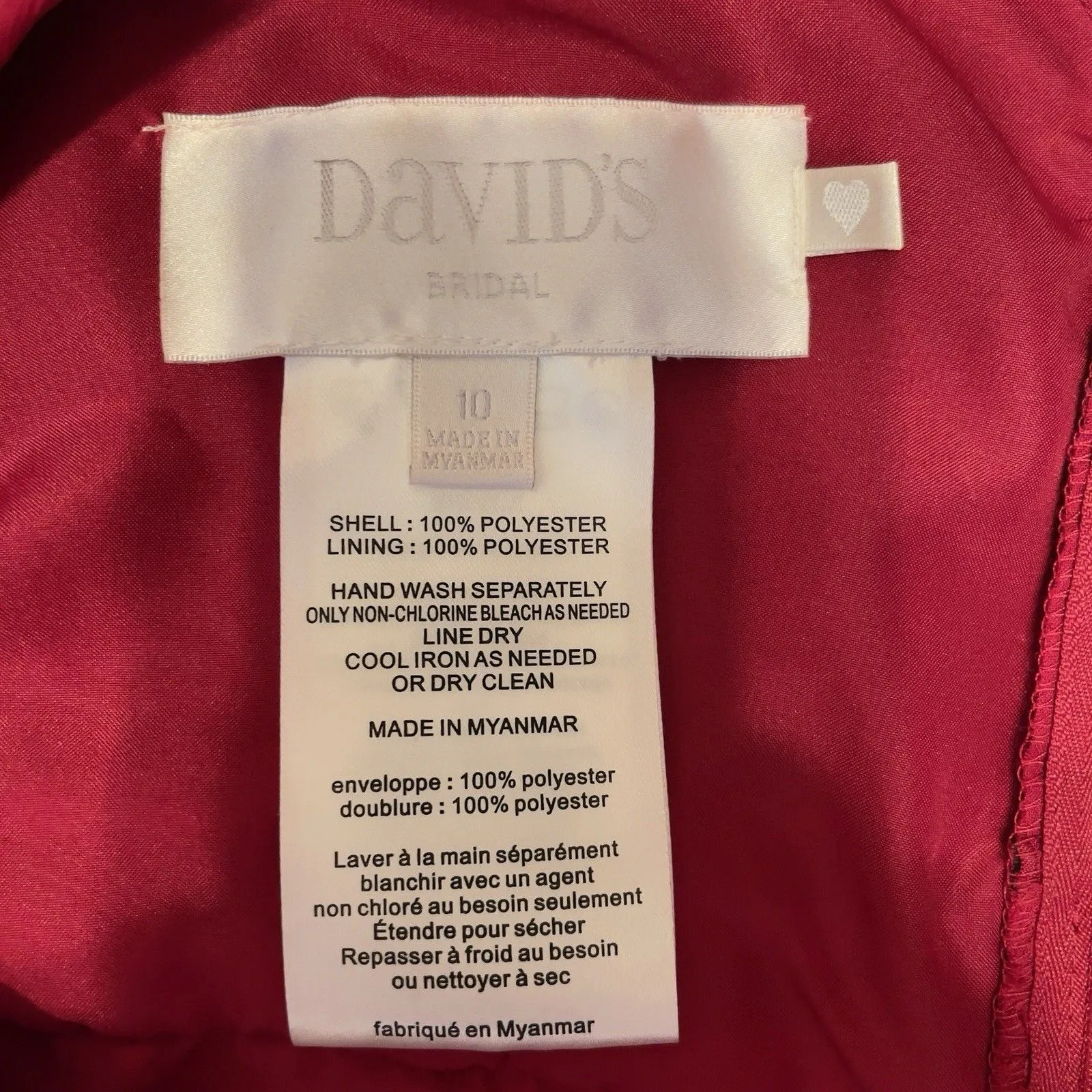 David's Bridal Apple Red High Neck Sleeveless Dress 10 Bridesmaid Formal Special - Image 6