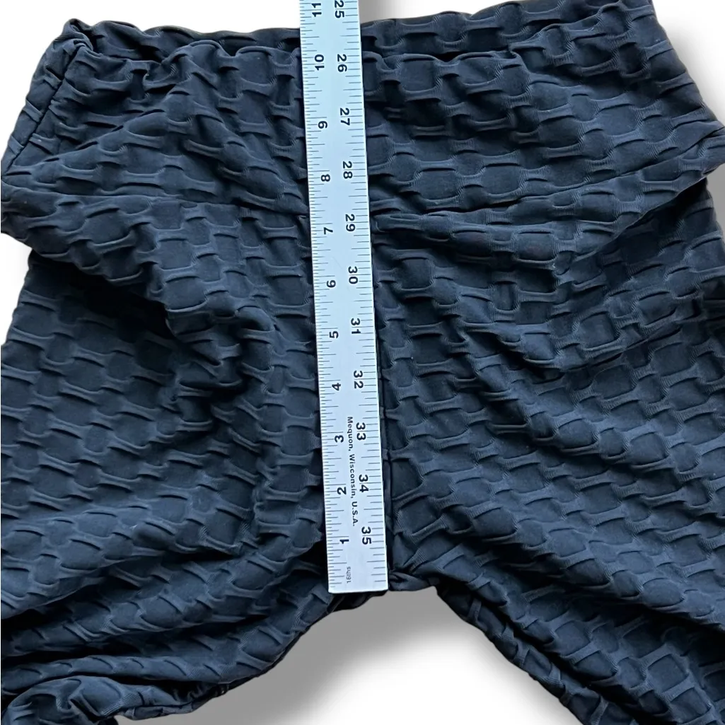 Butt Lift Black Anti Cellulite High Waisted Textured Legging Tiktok Unbranded S - Image 5