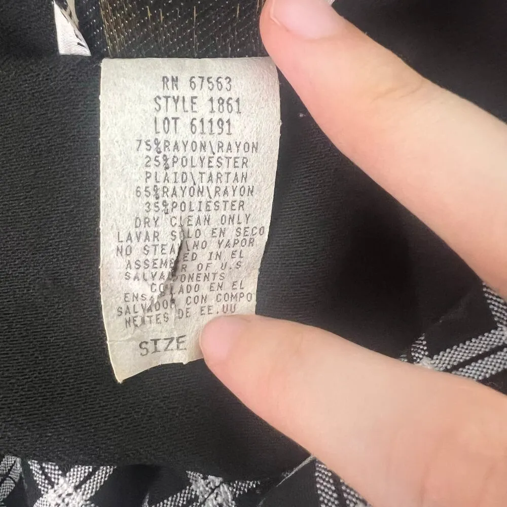 Vintage Bentley black gingham maxi dress size 10 - Image 5