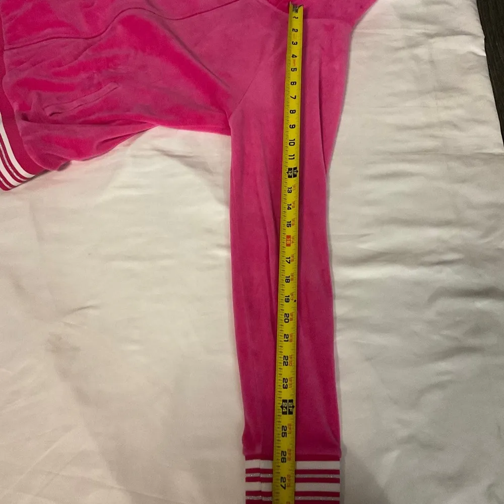 Juicy Couture  Pink Velour Tracksuit Size L FLAWS Film Motion Pictures - Image 10