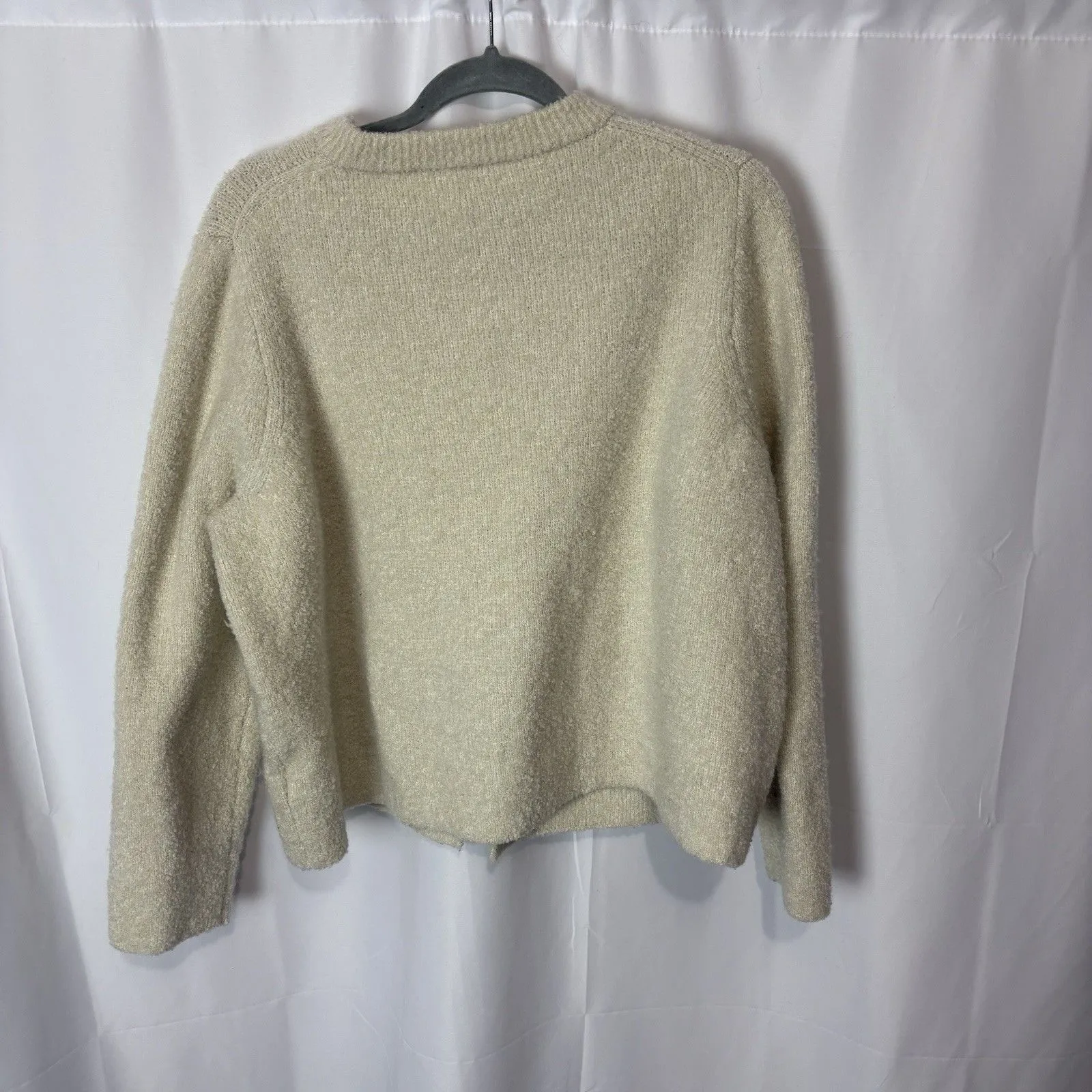 J. Crew Factory Bouclé Lady Cardigan Sweater Open Front XL Wool Alpaca Casual - Image 8