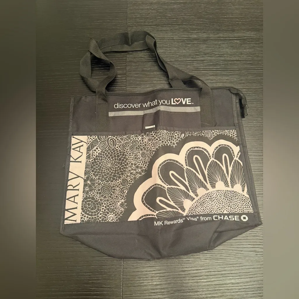 Mary Kay Black & Pink Zip Tote MK Rewards Visa Chase Large Purse Bag - Image 2