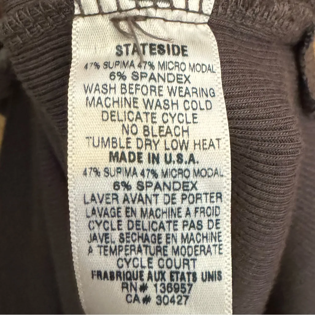 Stateside Size Small Ribbed Henley Long Sleeve Midi Length Collared Dress - Image 11