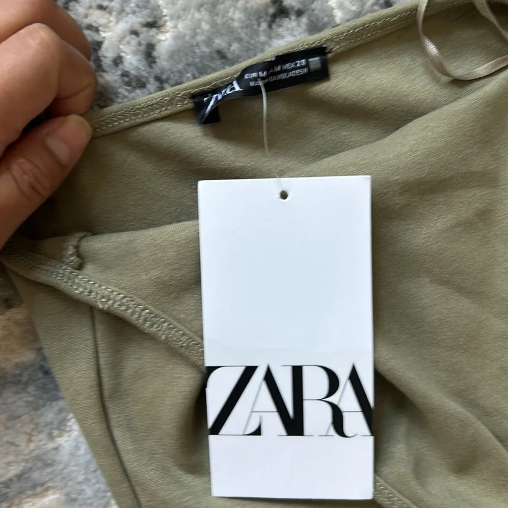 Zara Green Halter Bodycon Dress - Image 2