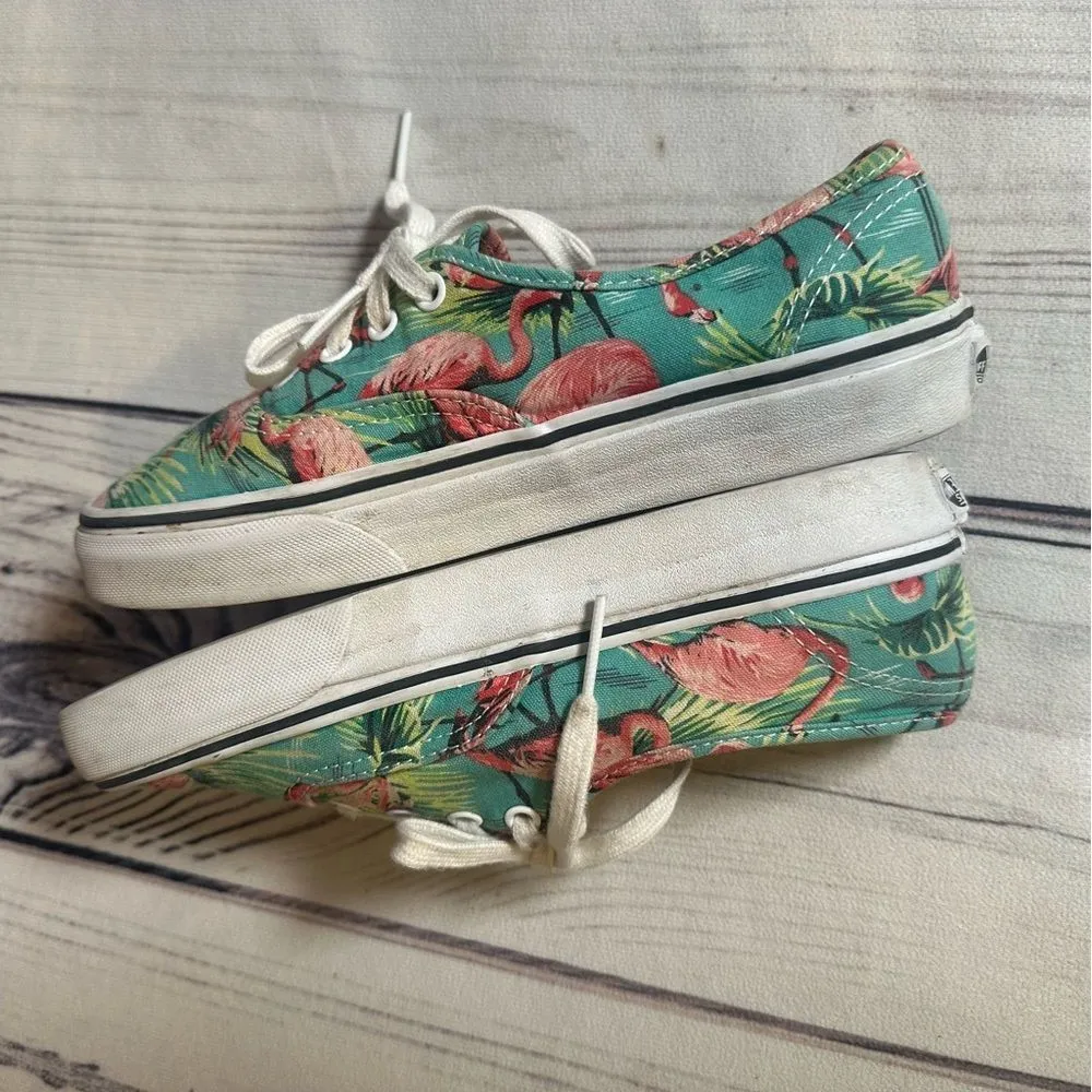 Vans Dorian Flamingo Off The Wall Tropical Floral Lace Up Sneakers Women Sz 7.5 - Image 3
