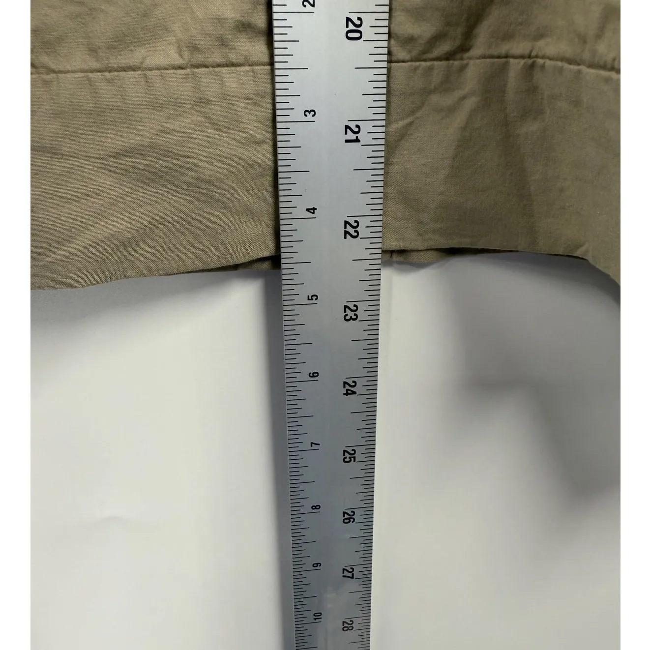 Eileen Fisher Blazer Polished Ramie Stretch Full Zip Windbreaker Jacket Tan M - Image 9