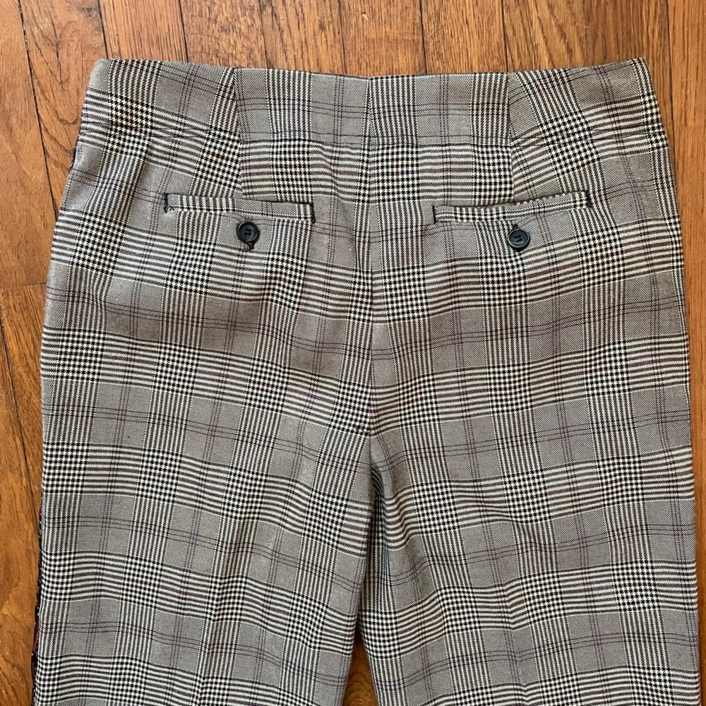 Fever Plaid Wide Leg Trousers With Paisley Trim - Image 11