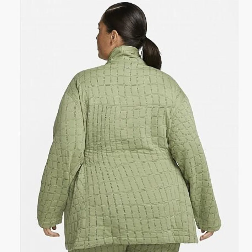 Yoga Therma-FIT Luxe Womens Jacquard Top Reversible Oil Green 1XL NWT $140 - Image 7