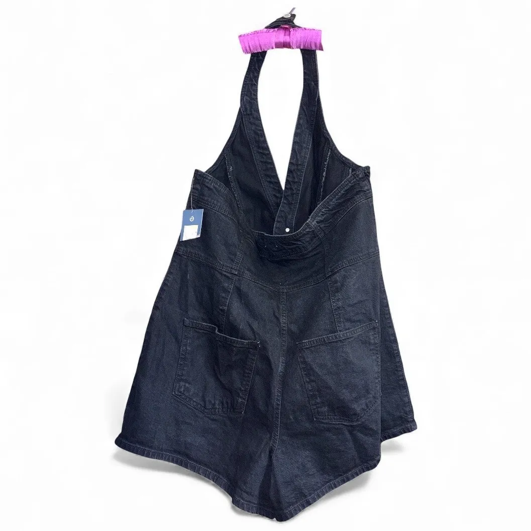 Universal Thread Black Denim Button Halter Romper size 17 - Image 4