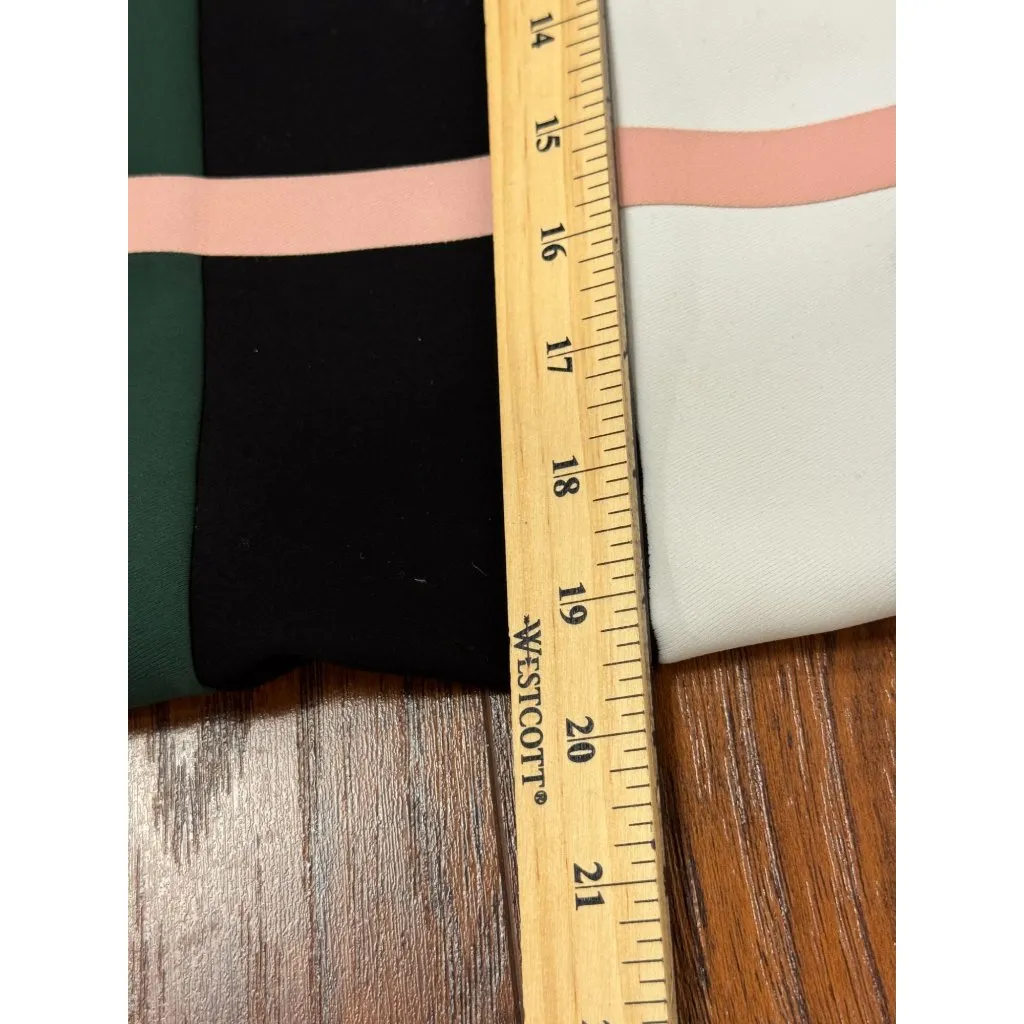 Cop.Copine Paris Ogawa Dress M Green Black Red block Modern Shift 3/4 Sleeve Size M - Image 10