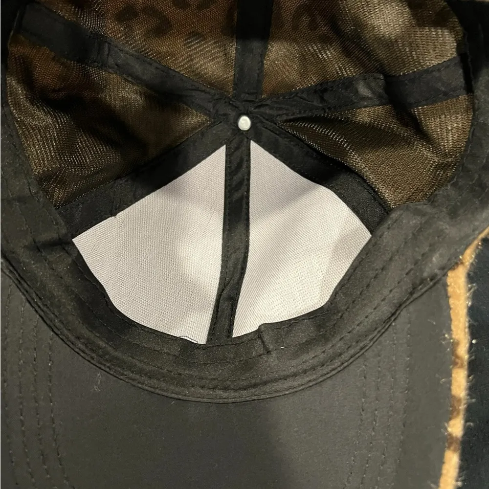 Fuzzy Animal Print Hat Brown - Image 2