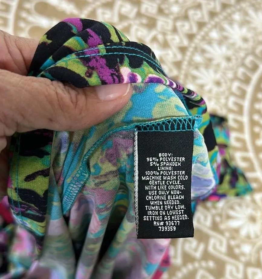 NWT Nicole Miller Floral dress SzL Called Mirrored Bloom. Sz L - Image 9