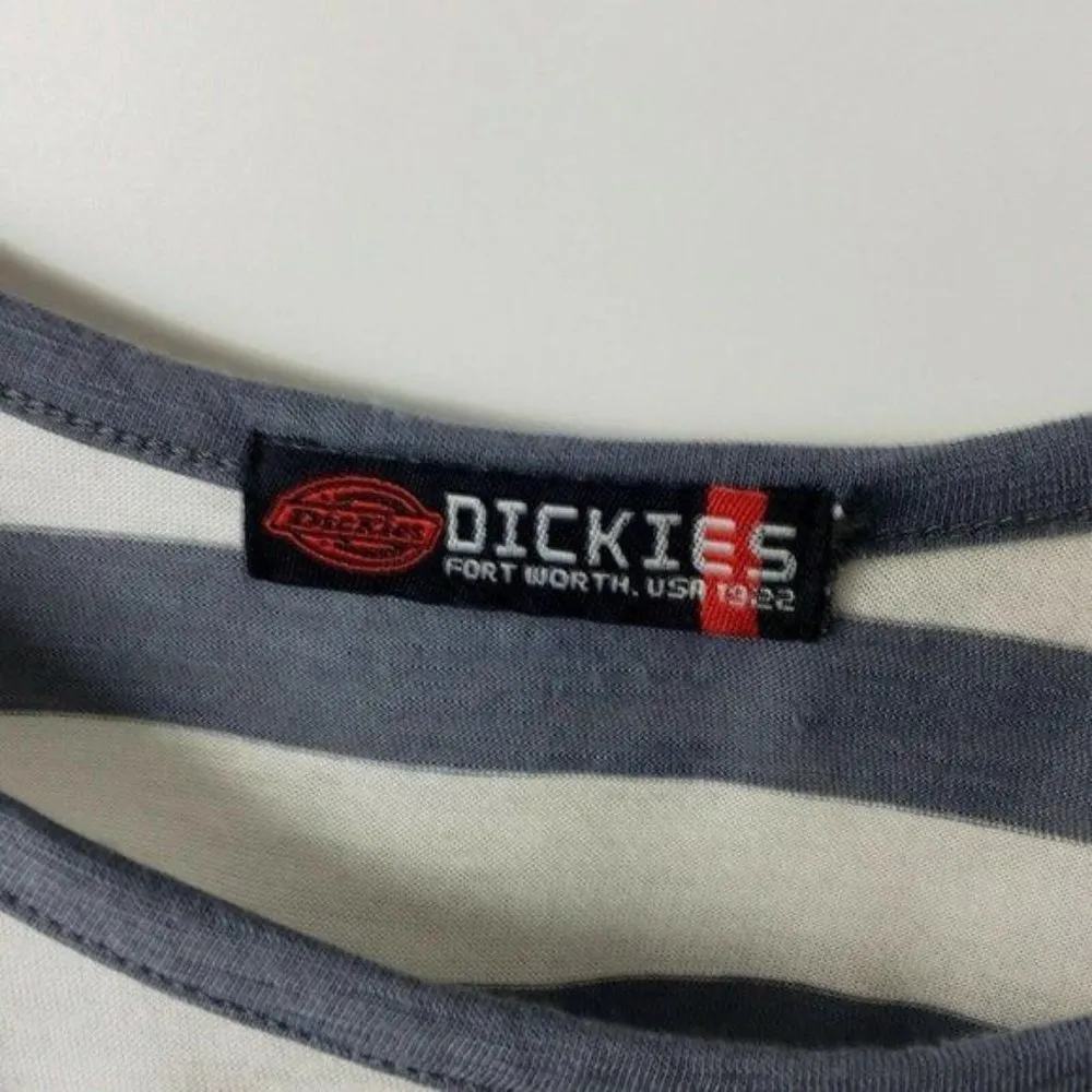 Dickies Girl Striped T Shirt Pocket Tee Basic Modern USA Trendy Cotton Womens XS - Image 3