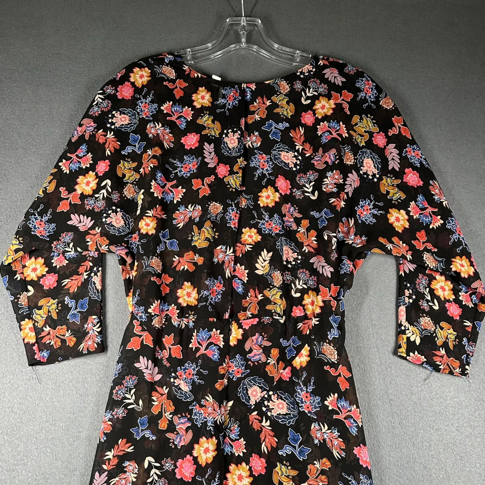 Anthro HD in Paris Maxi Dress Womens US 4 Sheer Floral Chiffon Cottage Peasant - Image 15