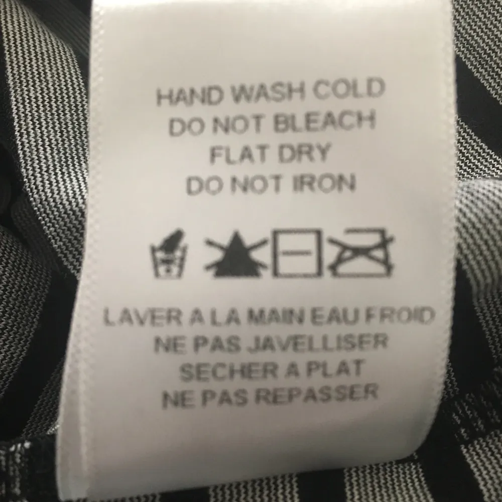 Pleione Black/ gray Striped Sheath Dress Size XS Pleated Sleeveless Made in USA - Image 4