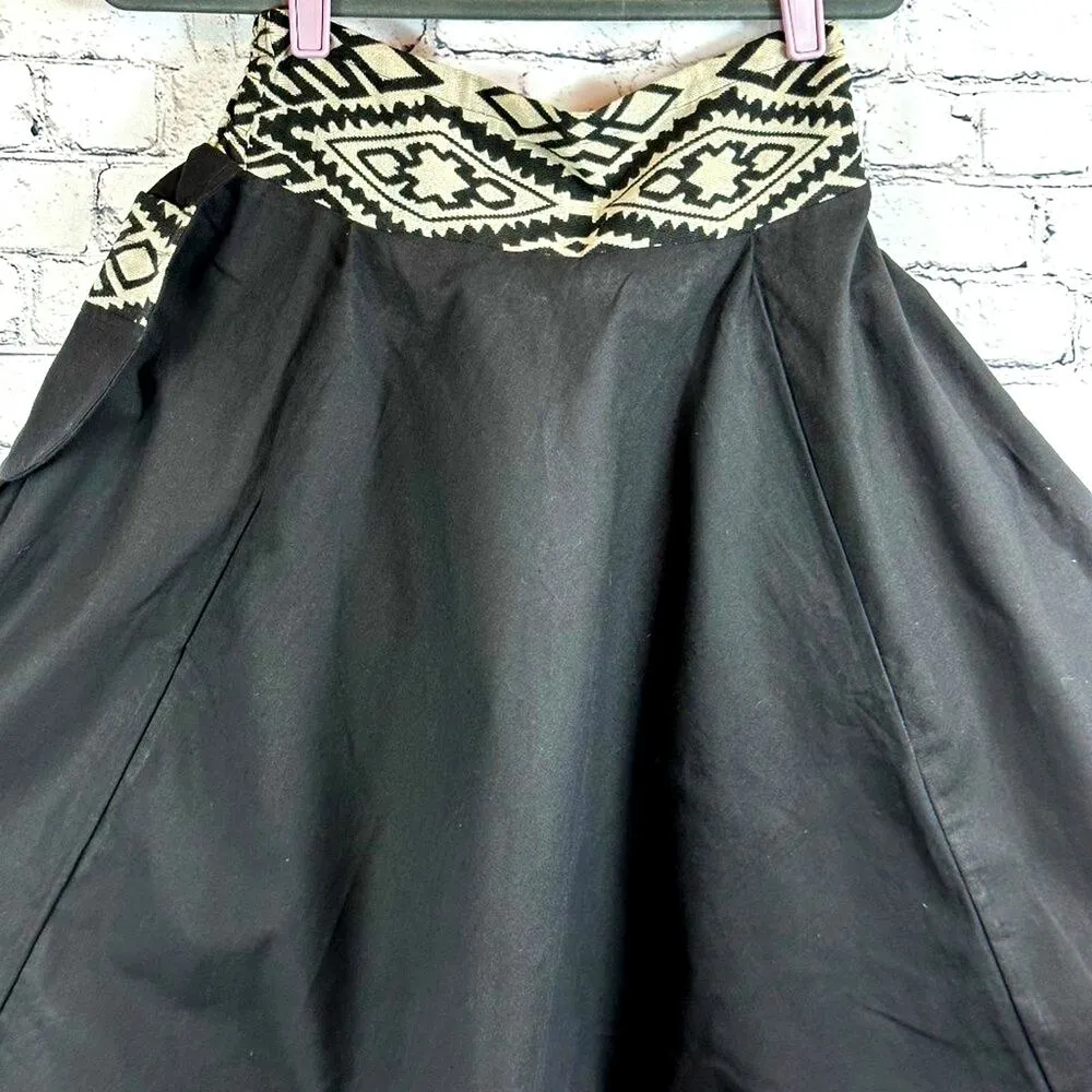 Wer bist du? Harem Pants with Patterned Cuffs Loose Side Pocket Black OS Size undefined - Image 11