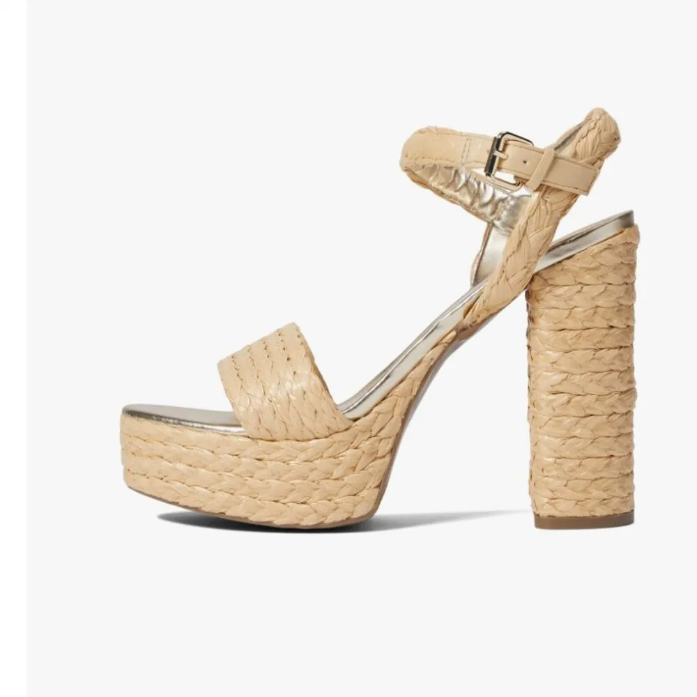 NEW GUESS Gabela Women’s Strap Jute Platform Block Heel Sandal - Image 5