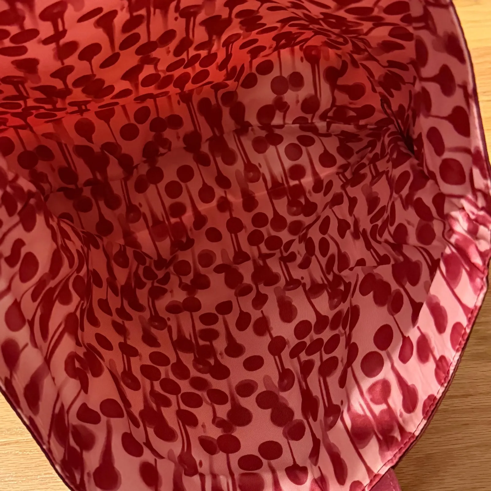 Clinique Jona Than Cohen Ombre Tote Bag Burgundy Pink Red Shopper Carryall - Image 5