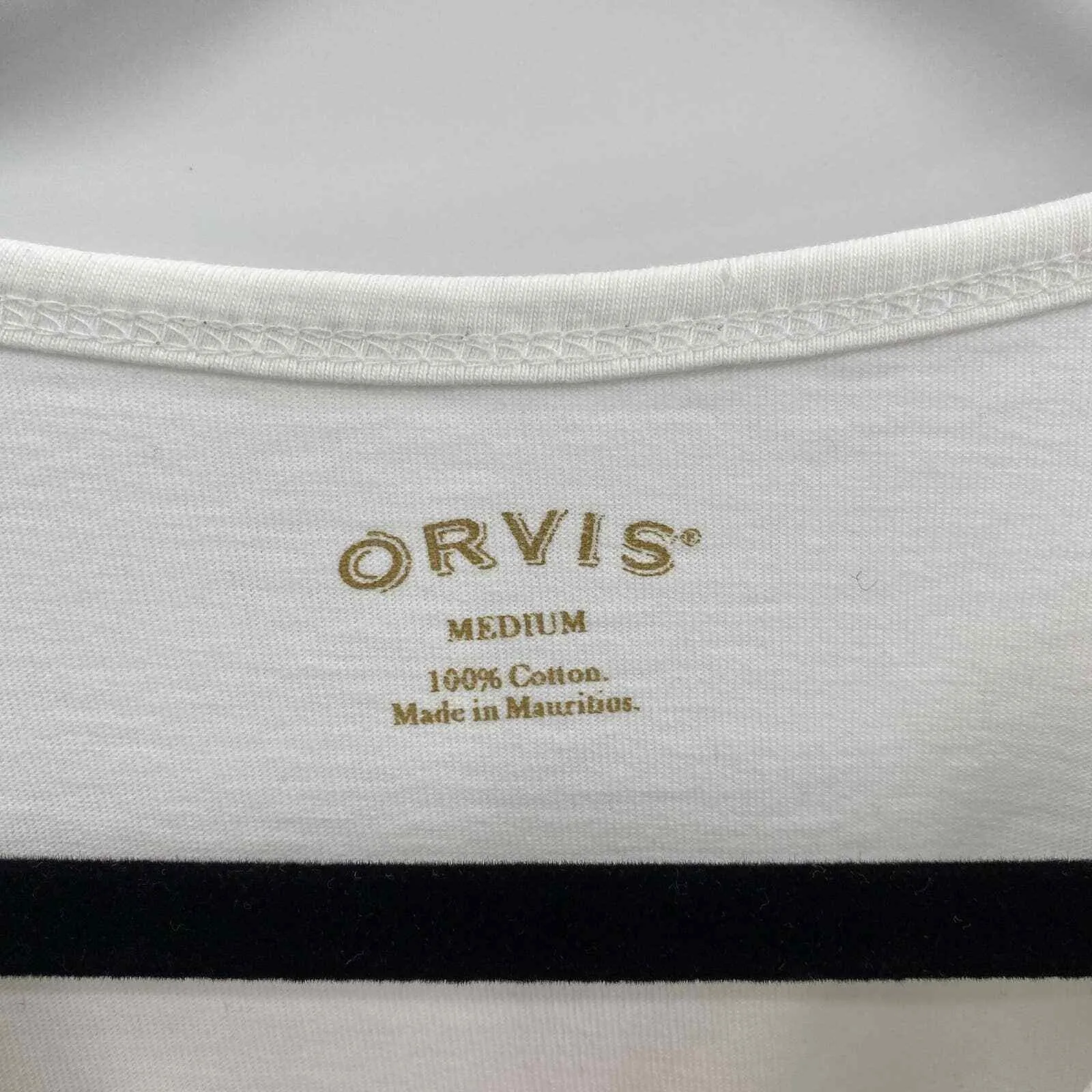 Orvis Shirt Womens Medium White 100% Cotton Gathered Front‎ Long Sleeve - Image 3