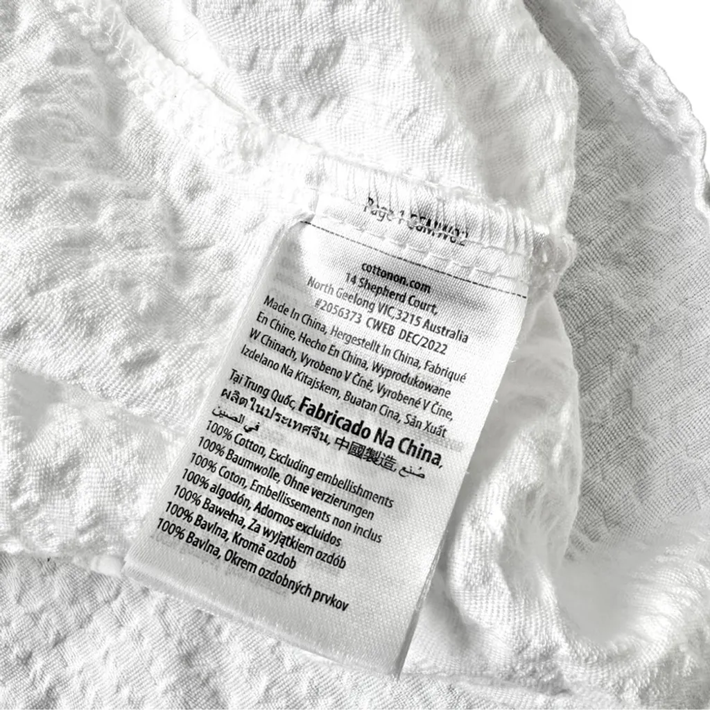 Cotton On Maternity White Tiered Button Down Shirt Dress Size Medium - Image 9