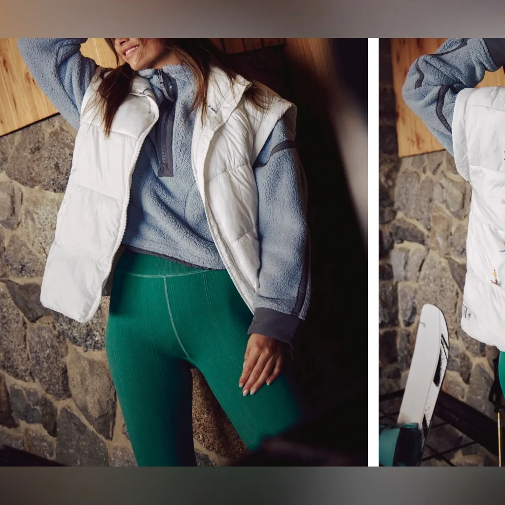 NWOT Free People FP Movement In A Bubble Printed Puffer Vest - ski combo - small - Image 4