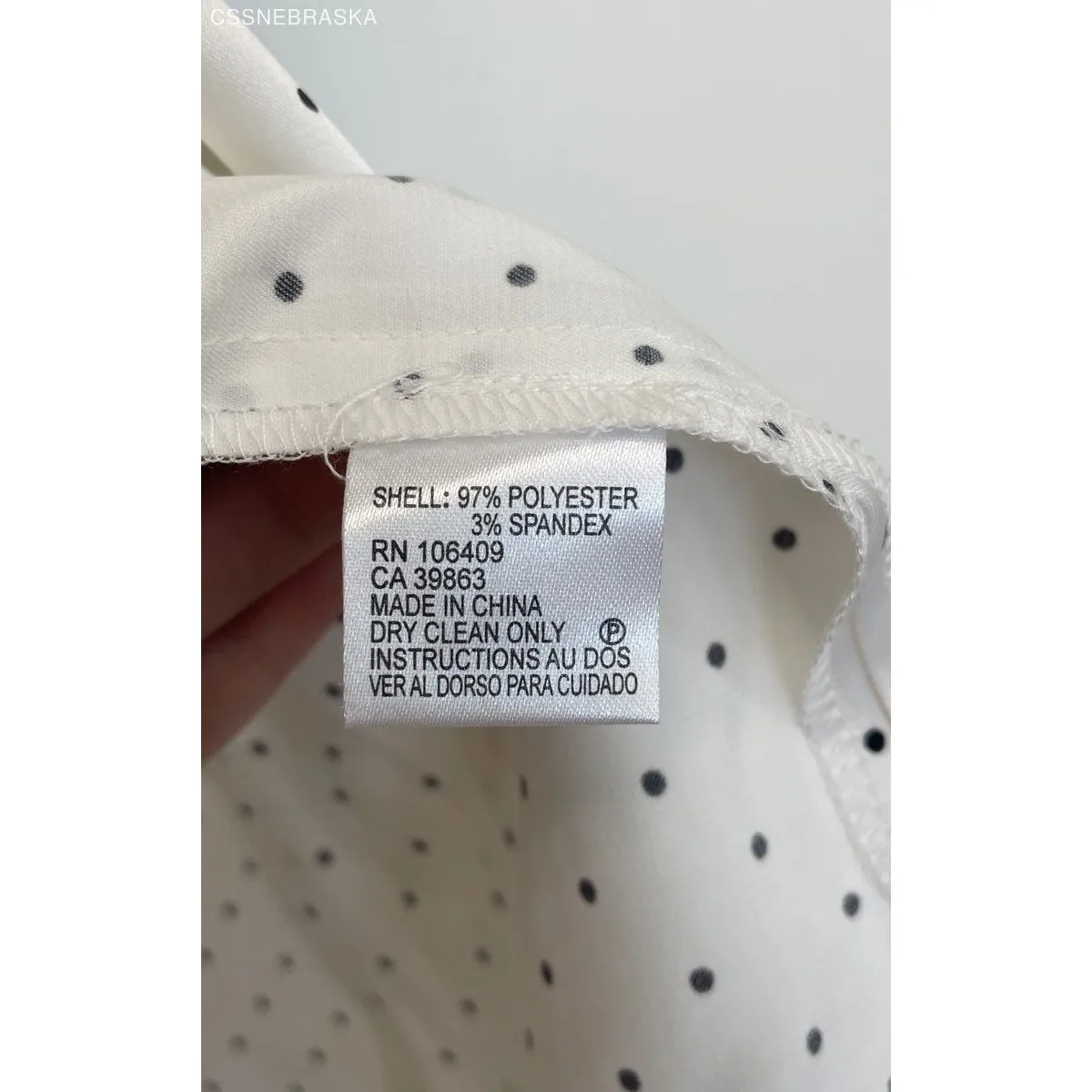 Tahari White Tahari womens‎ ruffle sleeveless top. White black polka dot Size XL - Image 6