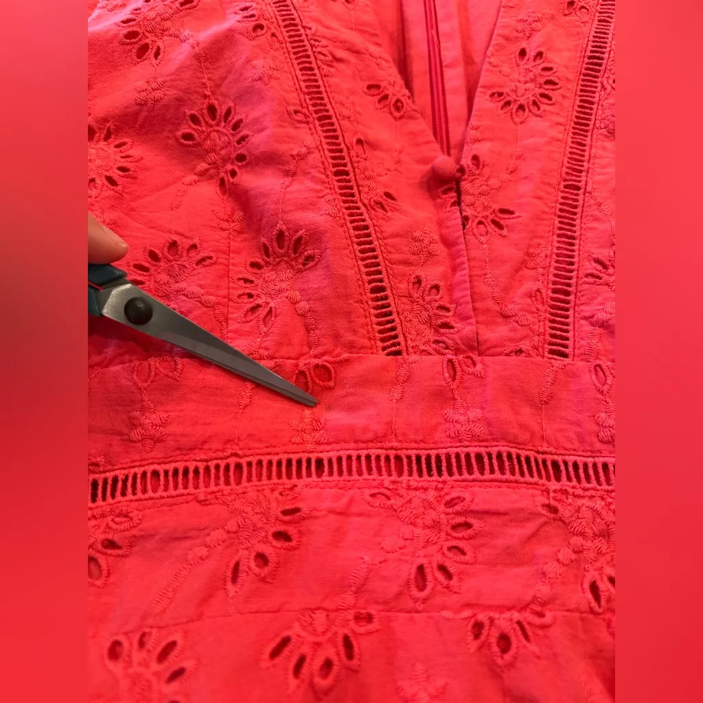 BB‎ Dakota Vianne Eyelit Fit and Flare Embroidered Dress Size 4 - Image 11