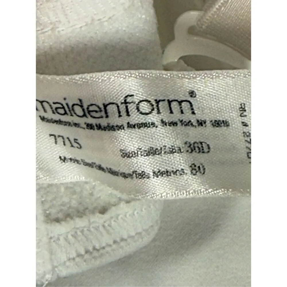 Maidenform Bridal Bra White Strapless Long Line 7715 Boned Size 36D - Image 9