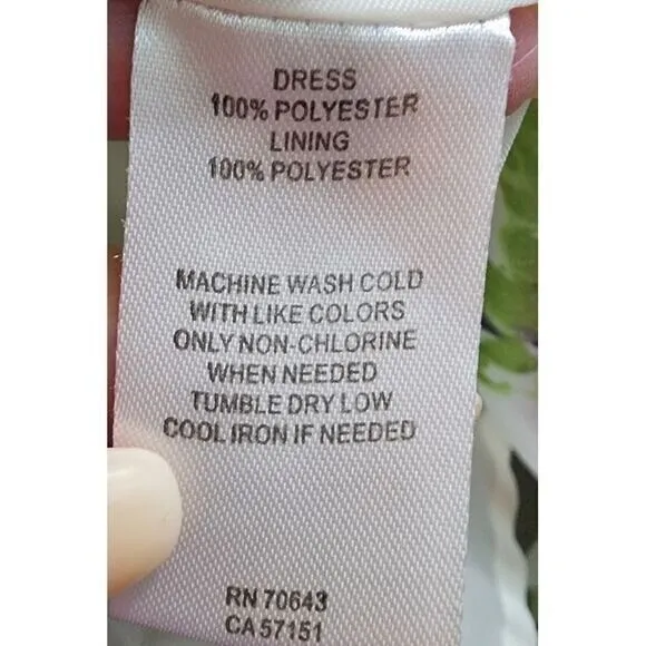 J Howard Floral‎ Watercolor Sleeveless Dress Green White Garden Party Size 12 - Image 5