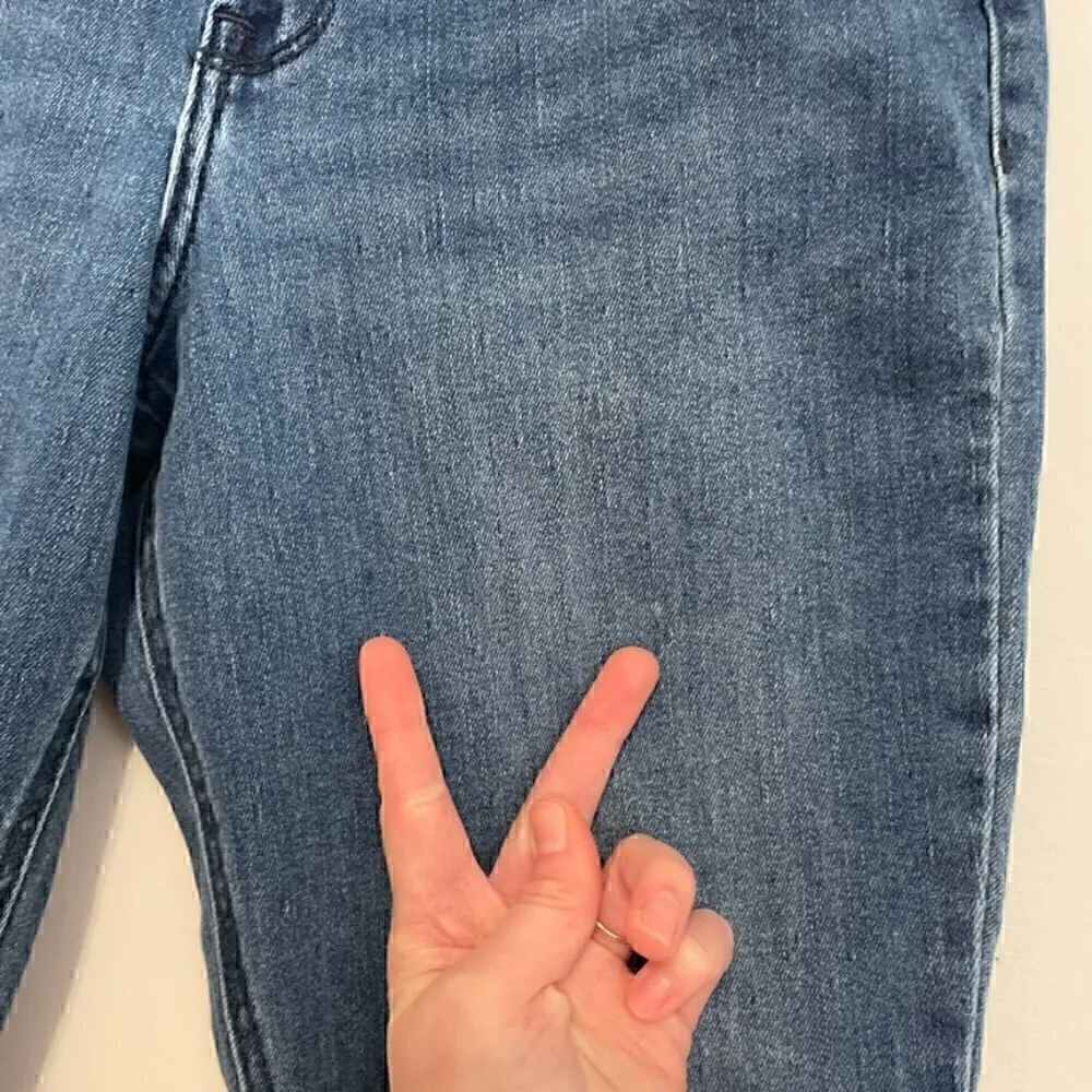 OLD NAVY High Waisted Wow Straight Jeans Dark Wash High Rise Straight Leg sz 10 - Image 9