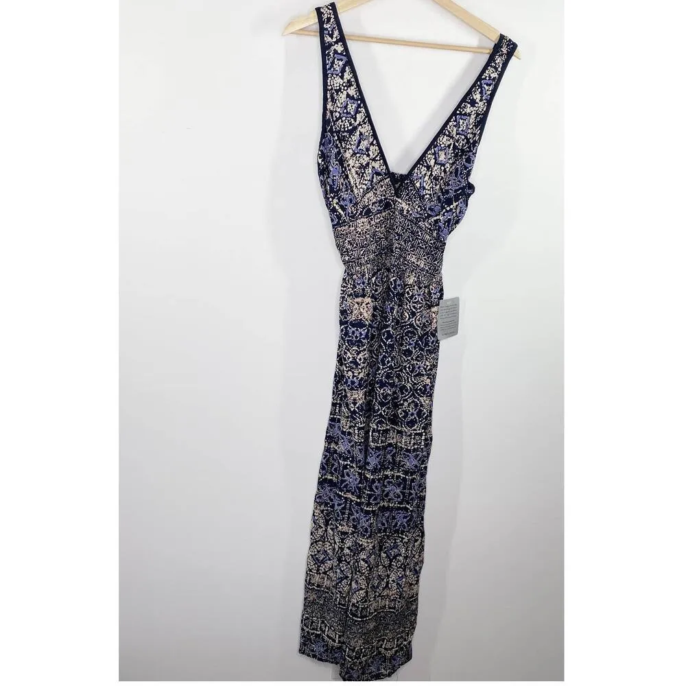Angie Womens Maxi Dress Size S Blue Boho Hippie Resort Sleeveless NWT - Image 2