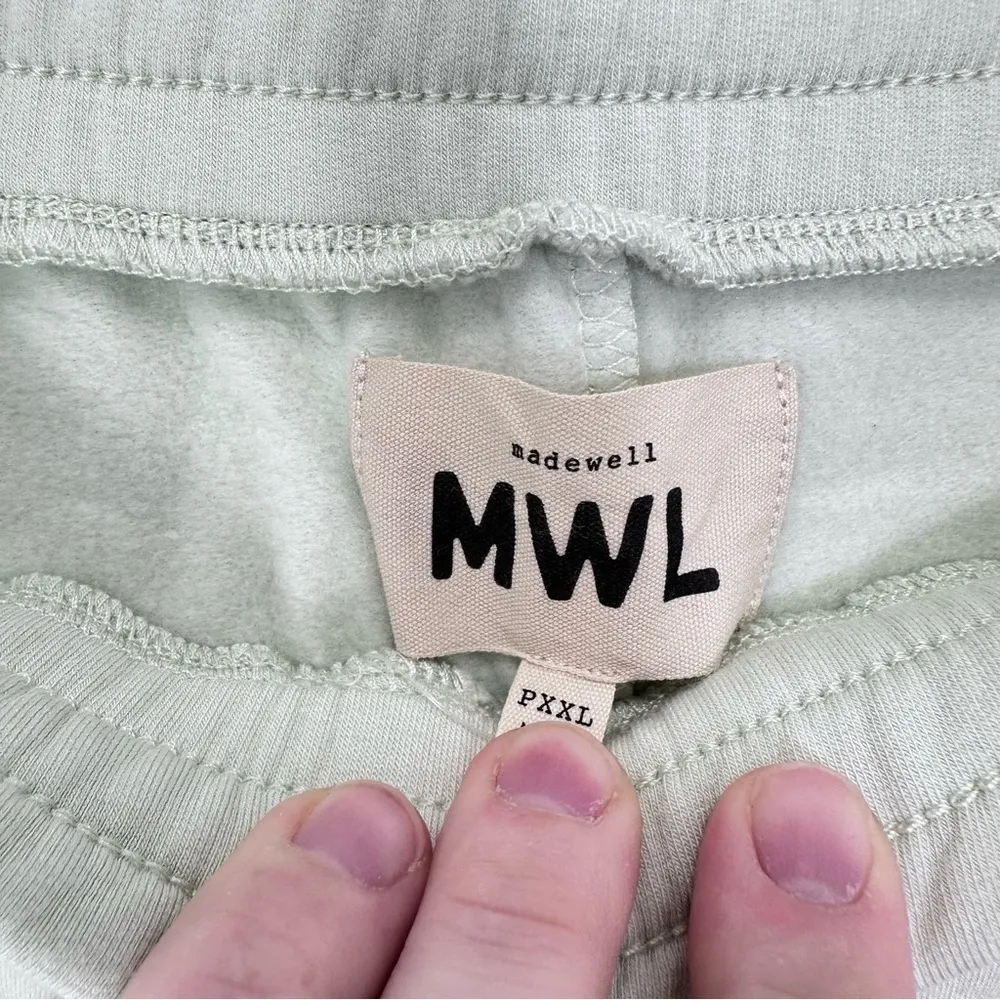 Madewell‎ Petite Superbrushed Easygoing Sweatpants Light Green Loungewear PXXL - Image 3