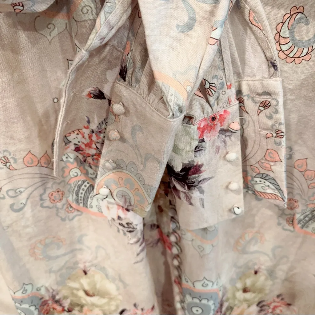 Elliatt Cyprus Linen Mini Dress Sage Multi Size Small NWT - Image 5