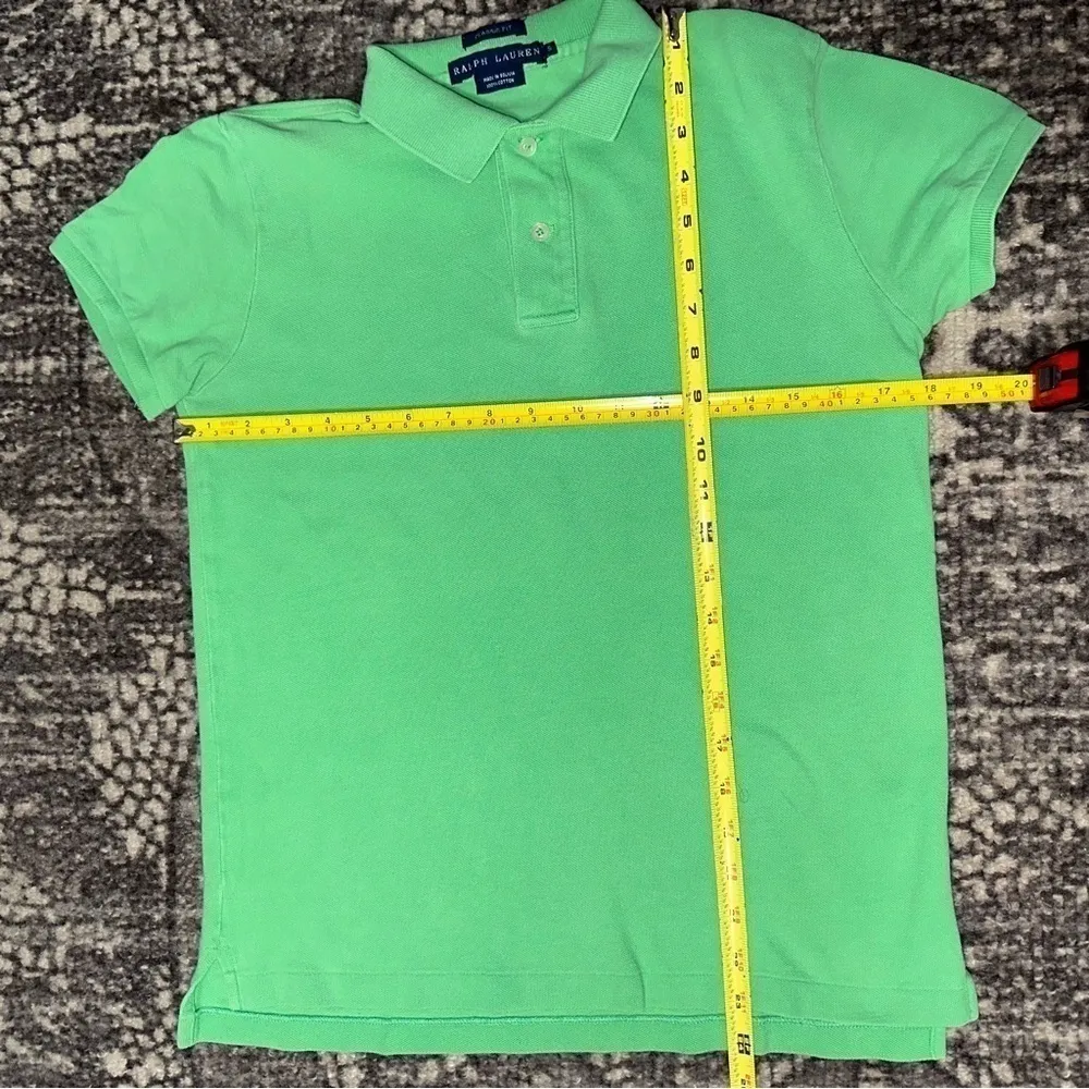 Ralph Lauren Vintage Women’s Size S Green Short Sleeve Cotton Polo Shirt - Image 5
