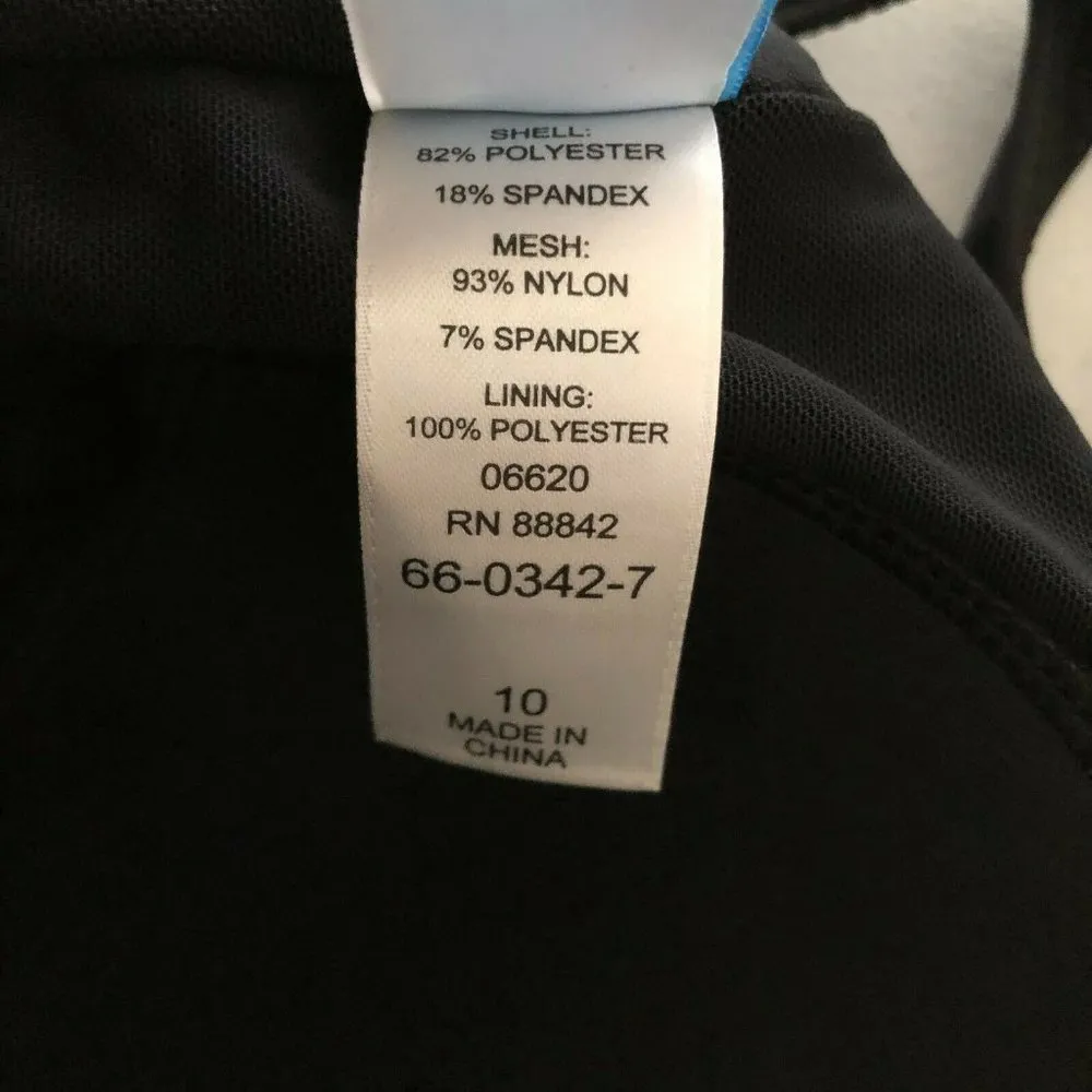 Aquabelle Swimsuits for All One Piece Molded Cups Open Back Black Size 10 - Image 4