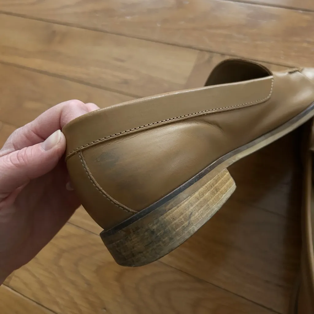 Everlane The Modern Loafer Women’s Size 10 Almond Toe Flat Shoes Tan Beige Nude - Image 10